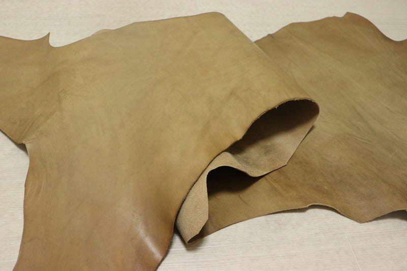 ds50円！[カーキー]新入荷 ベリー イタリアンレザー 牛革 ヌメ革 スムース加工 ピットなめし 76ds