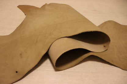 ds53円！[カーキ]新入荷 ベリー イタリアンレザー 牛革 ヌメ革 スムース加工 ピットなめし 92ds