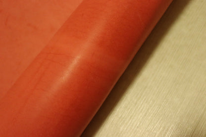 ds55円！[レッド]クラフトの定番 ベリー イタリアンレザー 牛革 ヌメ革 スムース加工 ピットなめし 87ds