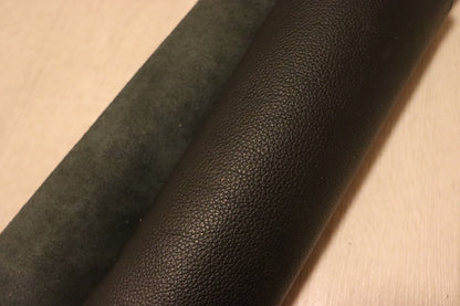 ds60円！[ブラック]新入荷 イタリアンレザー 牛革 ヌメ革 シュリンク加工 157ds
