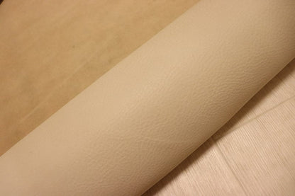 ds65円！[ベージュ]新入荷 イタリアンレザー 牛革 ヌメ革 シュリンク加工 124ds