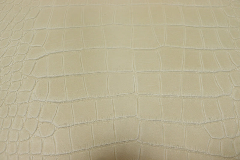 ds65円！[白鞣し]新入荷 イタリアンレザー 牛革 ヌメ革 ショルダー クロコ型押し やや訳あり 130ds