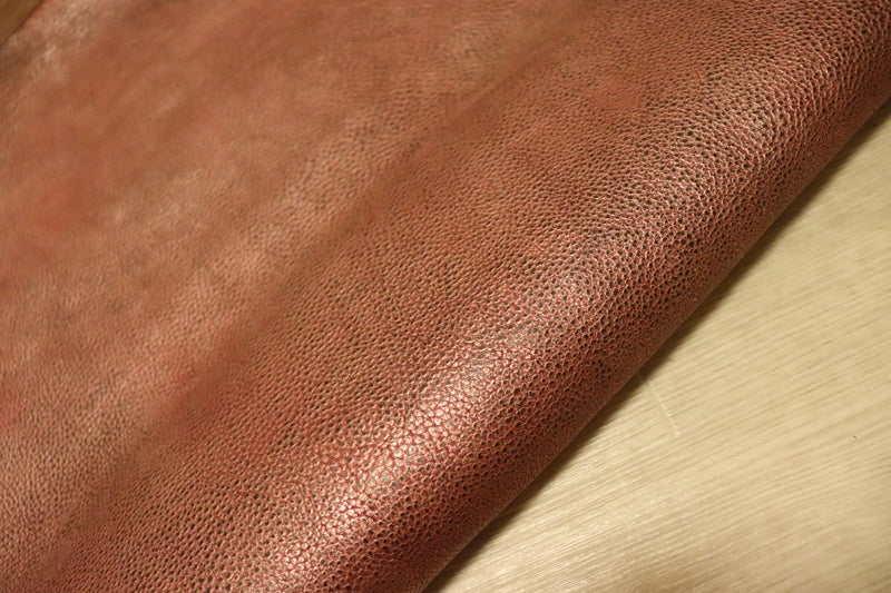 ds70円！[ボルドー系]新入荷 イタリアンレザー 牛革 ヌメ革 ショルダー 箔貼り加工 上質 110ds