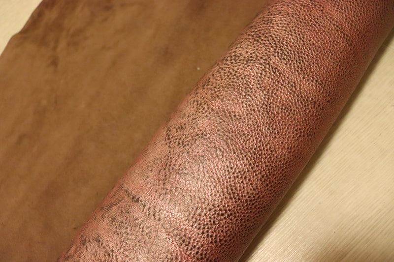 ds70円！[ボルドー系]新入荷 イタリアンレザー 牛革 ヌメ革 ショルダー 箔貼り加工 上質 110ds