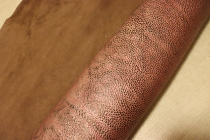 ds70円！[ボルドー系]新入荷 イタリアンレザー 牛革 ヌメ革 ショルダー 箔貼り加工 上質 110ds