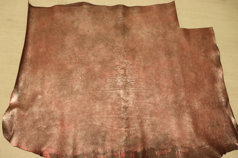 ds70円！[ボルドー系]新入荷 イタリアンレザー 牛革 ヌメ革 ショルダー 箔貼り加工 上質 110ds