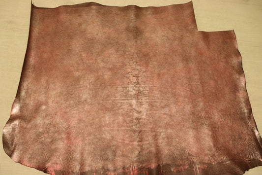 ds70円！[ボルドー系]新入荷 イタリアンレザー 牛革 ヌメ革 ショルダー 箔貼り加工 上質 110ds