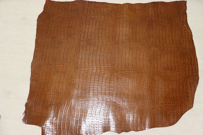 ds70円！[ブラウン]新入荷 イタリアンレザー 牛革 ヌメ革 ショルダー クロコ型押し 113ds