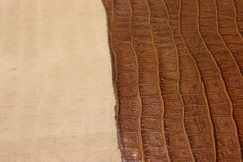 ds70円！[ブラウン]新入荷 イタリアンレザー 牛革 ヌメ革 ショルダー クロコ型押し 113ds