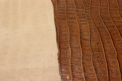 ds70円！[ブラウン]新入荷 イタリアンレザー 牛革 ヌメ革 ショルダー クロコ型押し 113ds