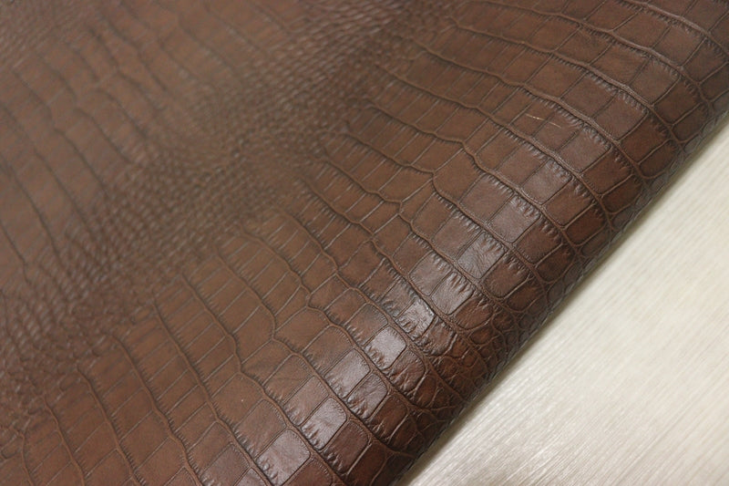 ds70円！[チョコブラウン]新入荷 イタリアンレザー 牛革 ヌメ革 ショルダー クロコ型押し 116ds