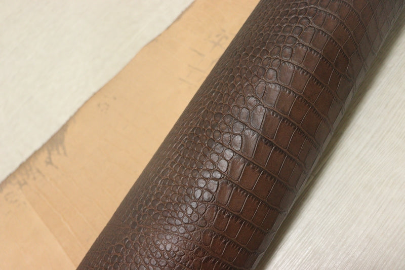 ds70円！[チョコブラウン]新入荷 イタリアンレザー 牛革 ヌメ革 ショルダー クロコ型押し 116ds