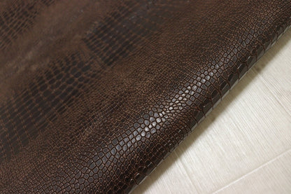 ds70円！[ヴィンテージブラウン]クラフトの定番 イタリアンレザー 牛革 ヌメ革 ショルダー クロコ型押し 120ds