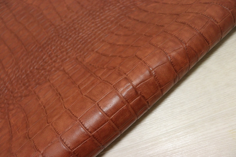 ds70円！[レッドブラウン]新入荷 イタリアンレザー 牛革 ヌメ革 ショルダー クロコ型押し 120ds