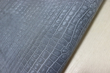 ds70円！[ブルー]新入荷 イタリアンレザー 牛革 ヌメ革 ショルダー クロコ型押し 120ds