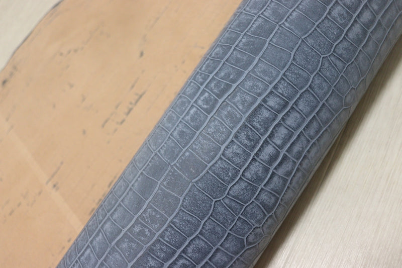 ds70円！[ブルー]新入荷 イタリアンレザー 牛革 ヌメ革 ショルダー クロコ型押し 120ds