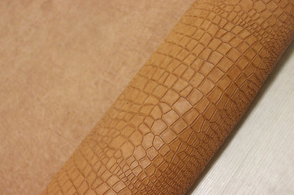 ds70円！[TAN]新入荷 イタリアンレザー 牛革 ヌメ革 ショルダー クロコ型押し 122ds