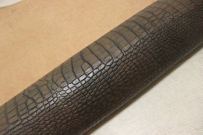 ds70円！[カーキ]新入荷 イタリアンレザー 牛革 ヌメ革 ショルダー クロコ型押し 129ds