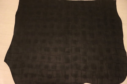 ds70円！[ブラック]新入荷 イタリアンレザー 牛革 ヌメ革 ショルダー クロコ型押し 上質 130ds