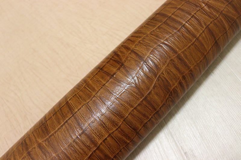 ds70円！[キャメルブラウン]新入荷 イタリアンレザー 牛革 ヌメ革 ショルダー クロコ型押し 絞り加工 132ds