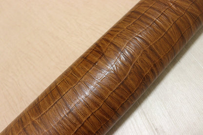 ds70円！[キャメルブラウン]新入荷 イタリアンレザー 牛革 ヌメ革 ショルダー クロコ型押し 絞り加工 132ds