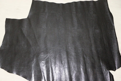 ds70円！[ブラック]新入荷 イタリアンレザー 牛革 ヌメ革 ショルダー リザード型押し 137ds