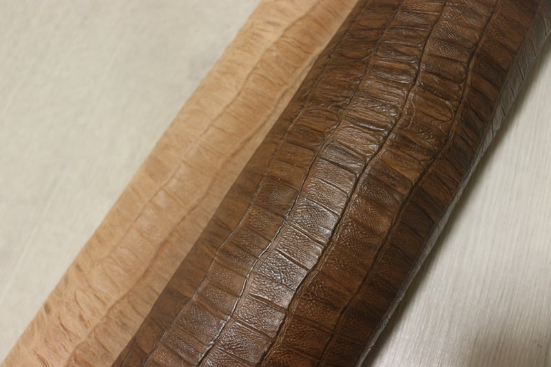 ds70円！[ブラウン]新入荷 イタリアンレザー 牛革 ヌメ革 ショルダー クロコ型押し 137ds