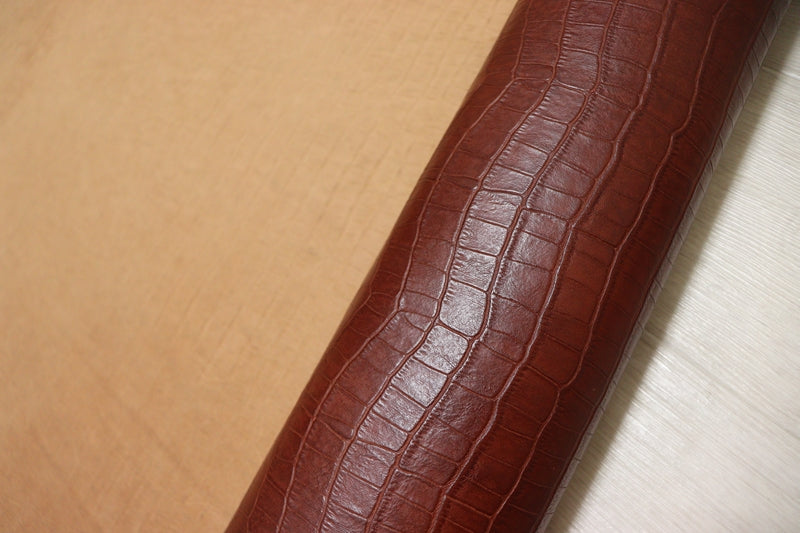 ds70円！[レッドブラウン]クラフトの定番 イタリアンレザー 牛革 ヌメ革 ショルダー クロコ型押し 145ds