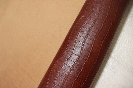 ds70円！[レッドブラウン]クラフトの定番 イタリアンレザー 牛革 ヌメ革 ショルダー クロコ型押し 145ds