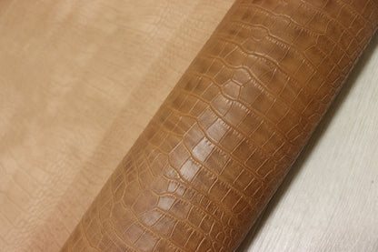 ds70円！[ブラウン]新入荷 イタリアンレザー 牛革 ヌメ革 ショルダー クロコ型押し 145ds