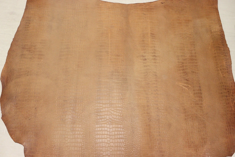 ds70円！[ブラウン]新入荷 イタリアンレザー 牛革 ヌメ革 ショルダー クロコ型押し 145ds