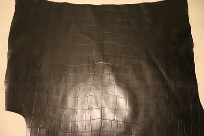 ds70円！[ブラック]新入荷 イタリアンレザー 牛革 ヌメ革 ショルダー クロコ型押し 149ds