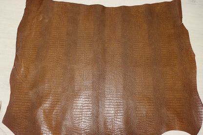 ds70円！[ブラウン]新入荷 イタリアンレザー 牛革 ヌメ革 ショルダー クロコ型押し 153ds