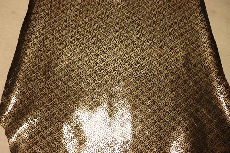 ds70円！[ゴールド]新入荷 イタリアンレザー 牛革 ヌメ革 ショルダー 花柄プリント 159ds