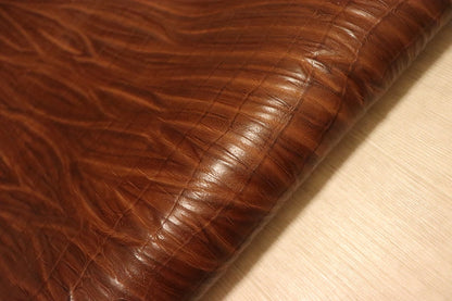 ds72円！[チョコブラウン]新入荷 イタリアンレザー 牛革 ヌメ革 ショルダー 絞り加工 クロコ型押し 118ds