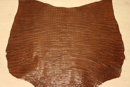 ds72円！[チョコブラウン]新入荷 イタリアンレザー 牛革 ヌメ革 ショルダー 絞り加工 クロコ型押し 118ds