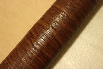 ds72円！[チョコブラウン]新入荷 イタリアンレザー 牛革 ヌメ革 ショルダー 絞り加工 上質 121ds