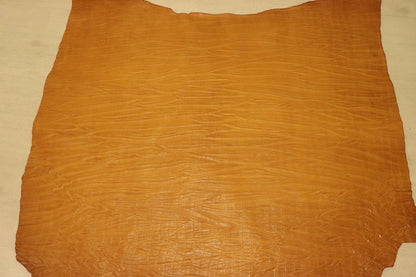 ds72円！[イエローキャメル]新入荷 イタリアンレザー 牛革 ヌメ革 ショルダー 絞り加工 クロコ型押し 137ds