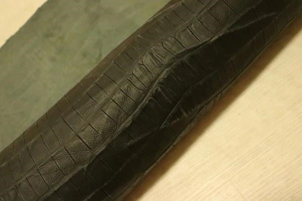 ds72円！[ネイビー]新入荷 イタリアンレザー 牛革 ヌメ革 ショルダー 絞り加工 クロコ型押し 170ds