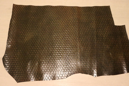 ds72円！[ダークオリーブ]新入荷 イタリアンレザー 牛革 ヌメ革 ショルダー キルティング調型押し 上質 94ds