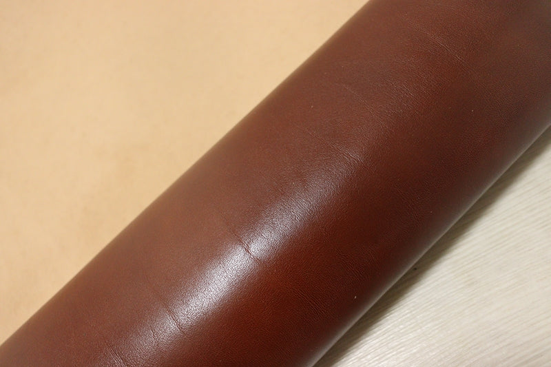 ds75円！[レッドブラウン]新入荷 イタリアンレザー 牛革 ヌメ革 ショルダー アニリン仕上げ 160ds