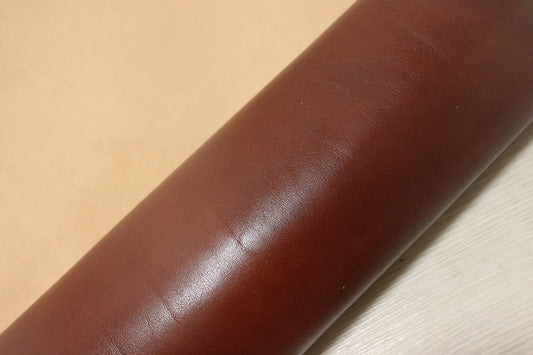 ds75円！[レッドブラウン]新入荷 イタリアンレザー 牛革 ヌメ革 ショルダー アニリン仕上げ 160ds