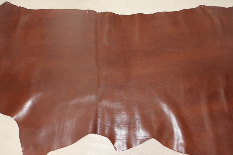 ds75円！[レッドブラウン]新入荷 イタリアンレザー 牛革 ヌメ革 ショルダー アニリン仕上げ 160ds