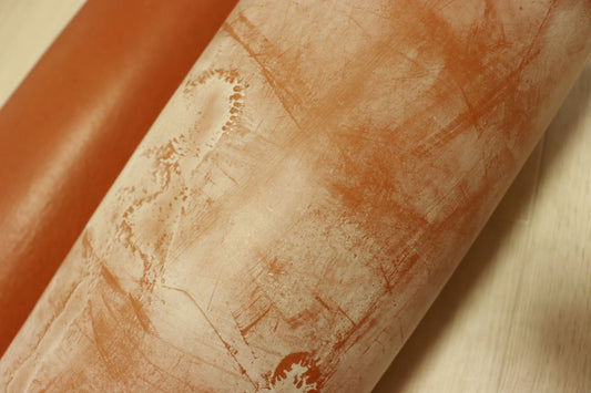 ds130円！新入荷！上質！ブライドルレザー キャメル ヌメ革 70ds