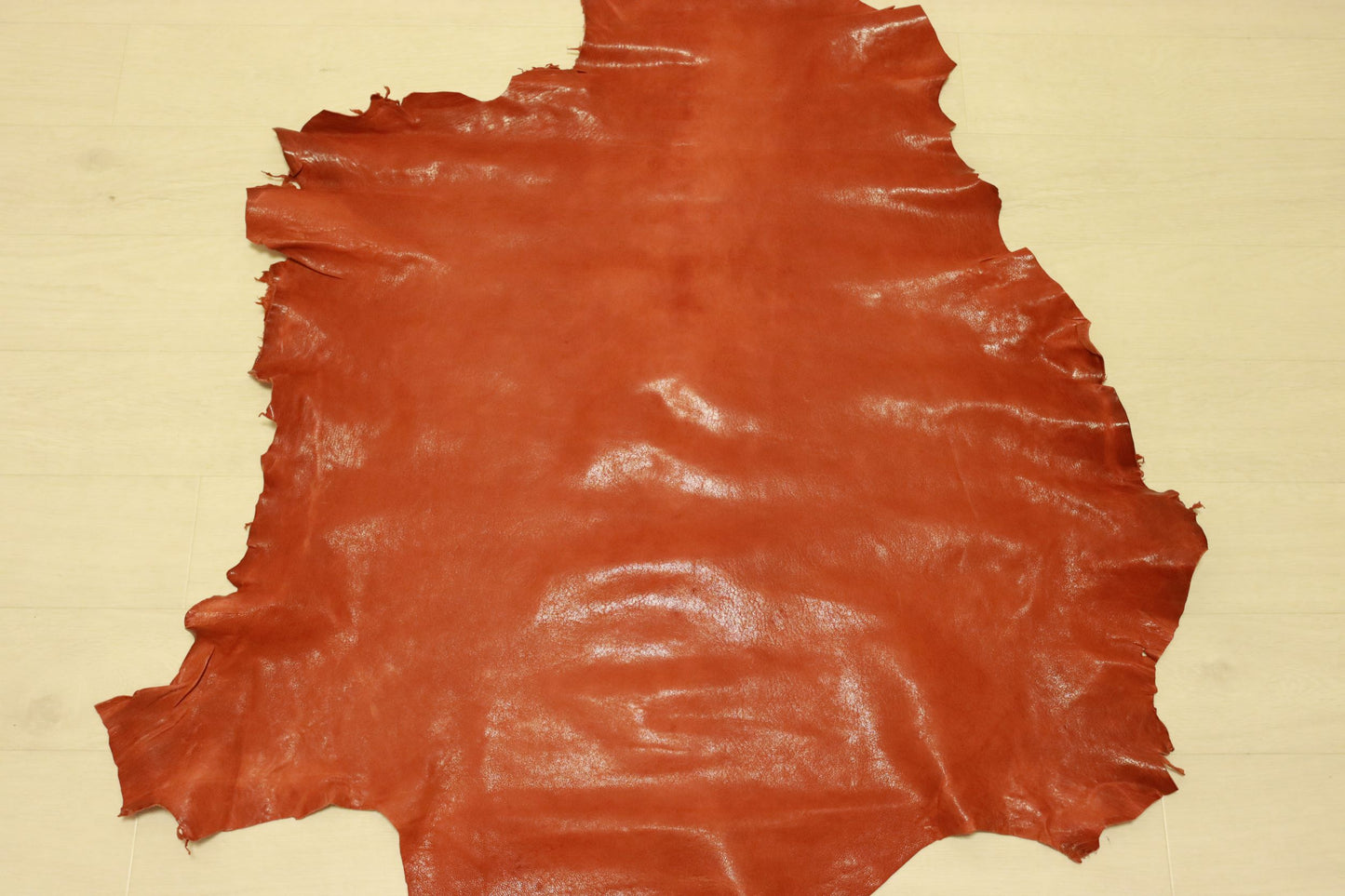 ds35円！新入荷！オレンジレッド　オイルナッパ　ヌメ革　80ds