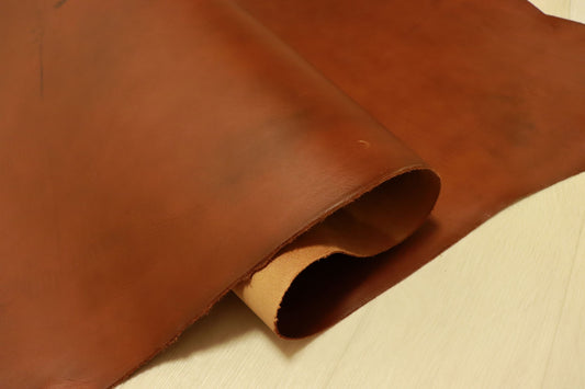 ds70円！新入荷！やや訳あり・・CONCERIA 800社　マロンブラウン　厚手オイルヌメ　148ds