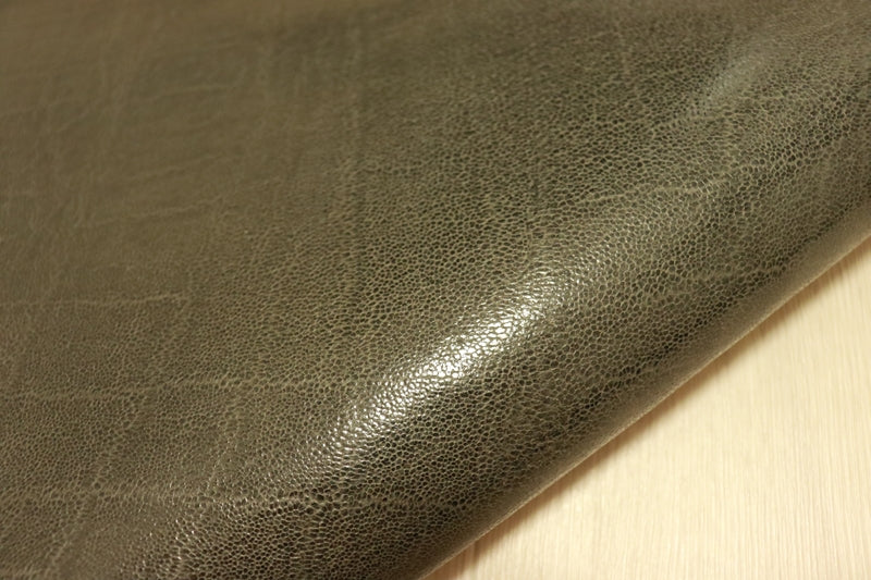 ds25円！[グレー]SALE！ 国産 豚革 ヌメ革 エレファント型押し 130ds