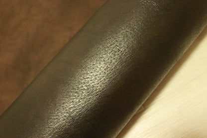 ds25円！[ビターブラウン]SALE! 国産 豚革 コンビヌメ革 スムース加工 140ds