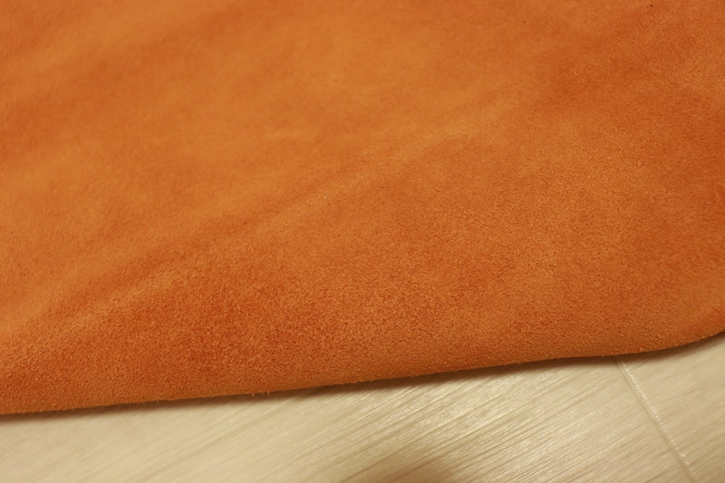 ds25円！[オレンジ]新入荷 国産 牛革 クロム革 ベロア 190ds