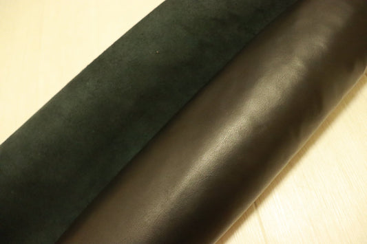 ds25円！[ブラック]SALE!国産 牛革 スムース加工 やや訳あり・・極薄 260ds